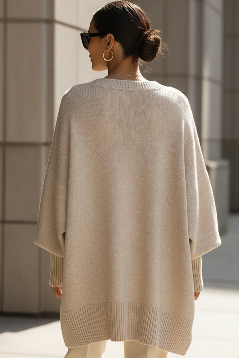 Rosie | Beige Oversized Knit Jumper