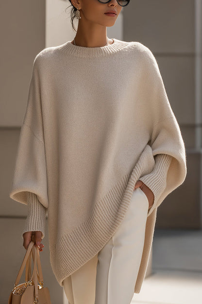 Rosie | Beige Oversized Knit Jumper