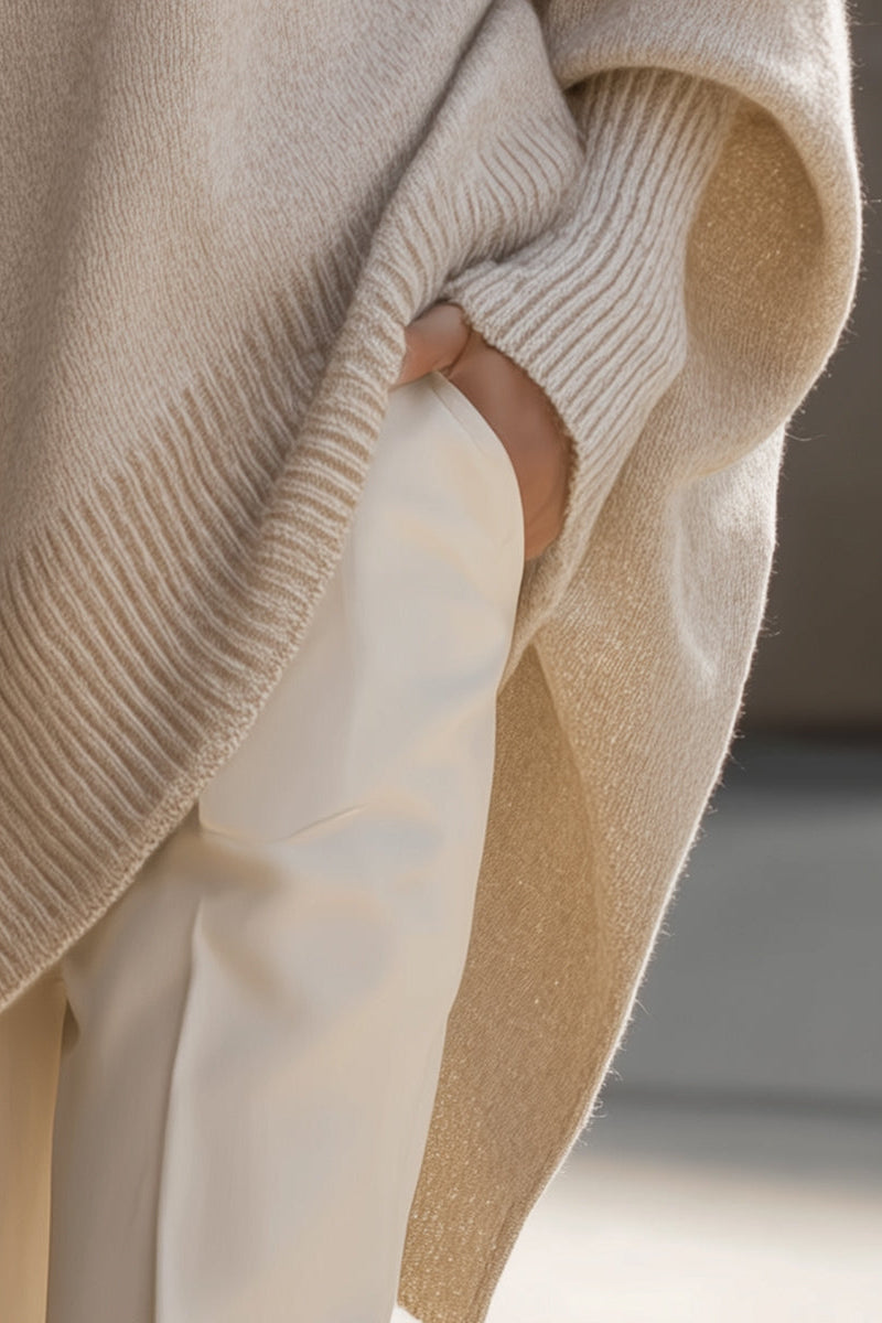 Rosie | Beige Oversized Knit Jumper