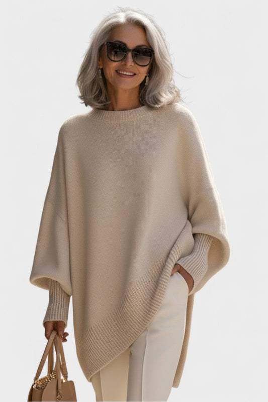 Rosie | Beige Oversized Knit Jumper