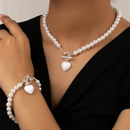 Aurelia | Beaded Heart Jewellery Set