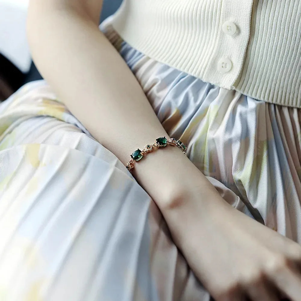 Aurora | Green Stone Bracelet