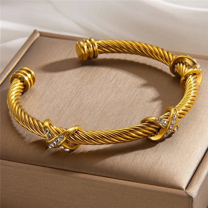 Lottie | Twisted Cable Cuff Bracelet