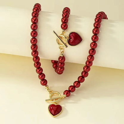 Aurelia | Beaded Heart Jewellery Set