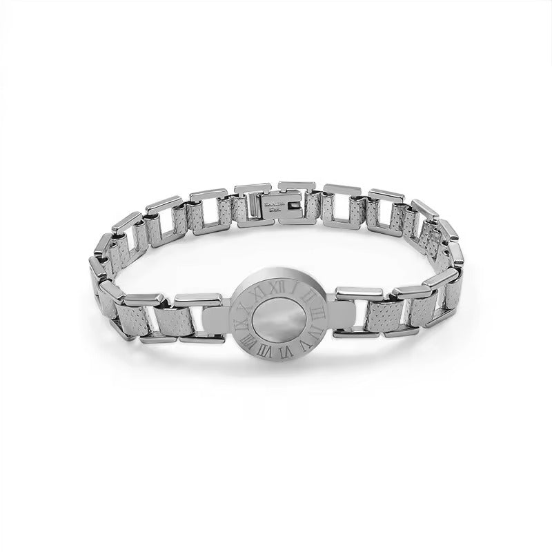 Rowan | Round Stone Link Bracelet