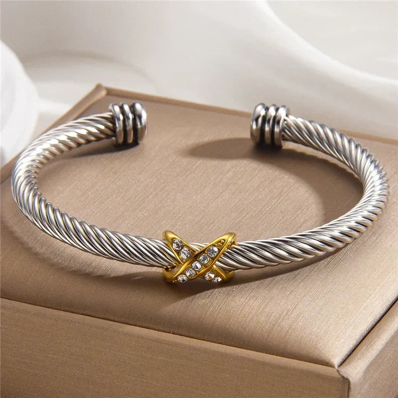 Lottie | Twisted Cable Cuff Bracelet