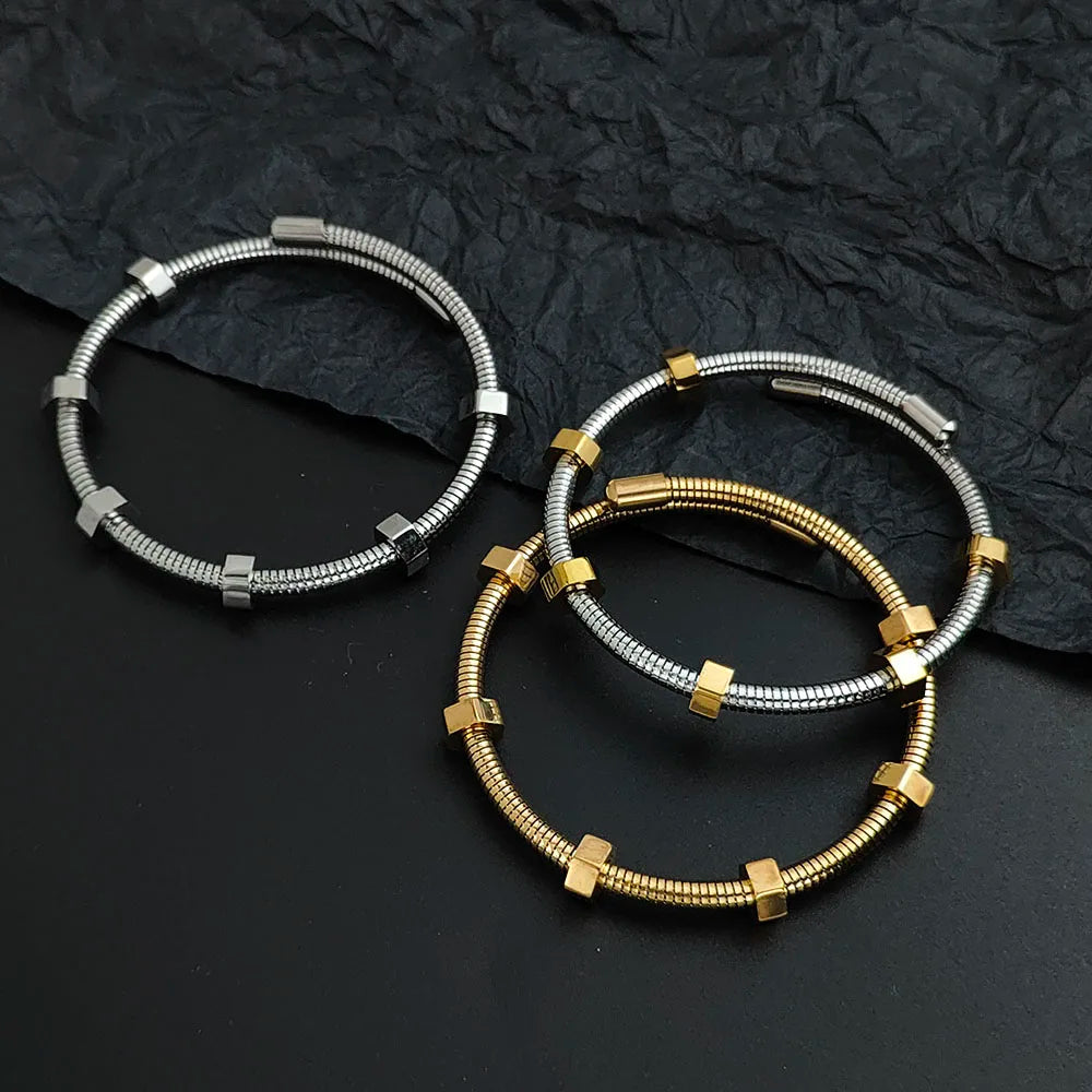 Aileen | Mixed Metal Cable Bangle