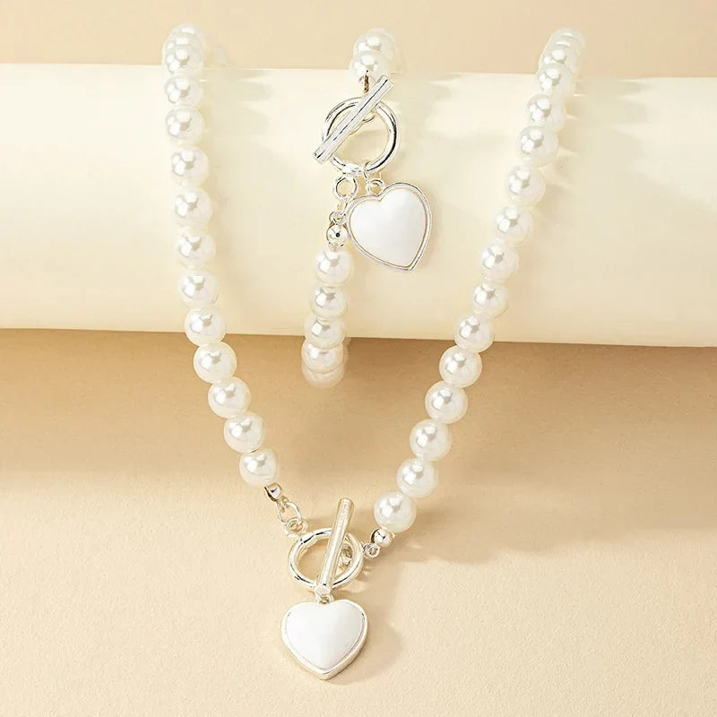 Aurelia | Beaded Heart Jewellery Set