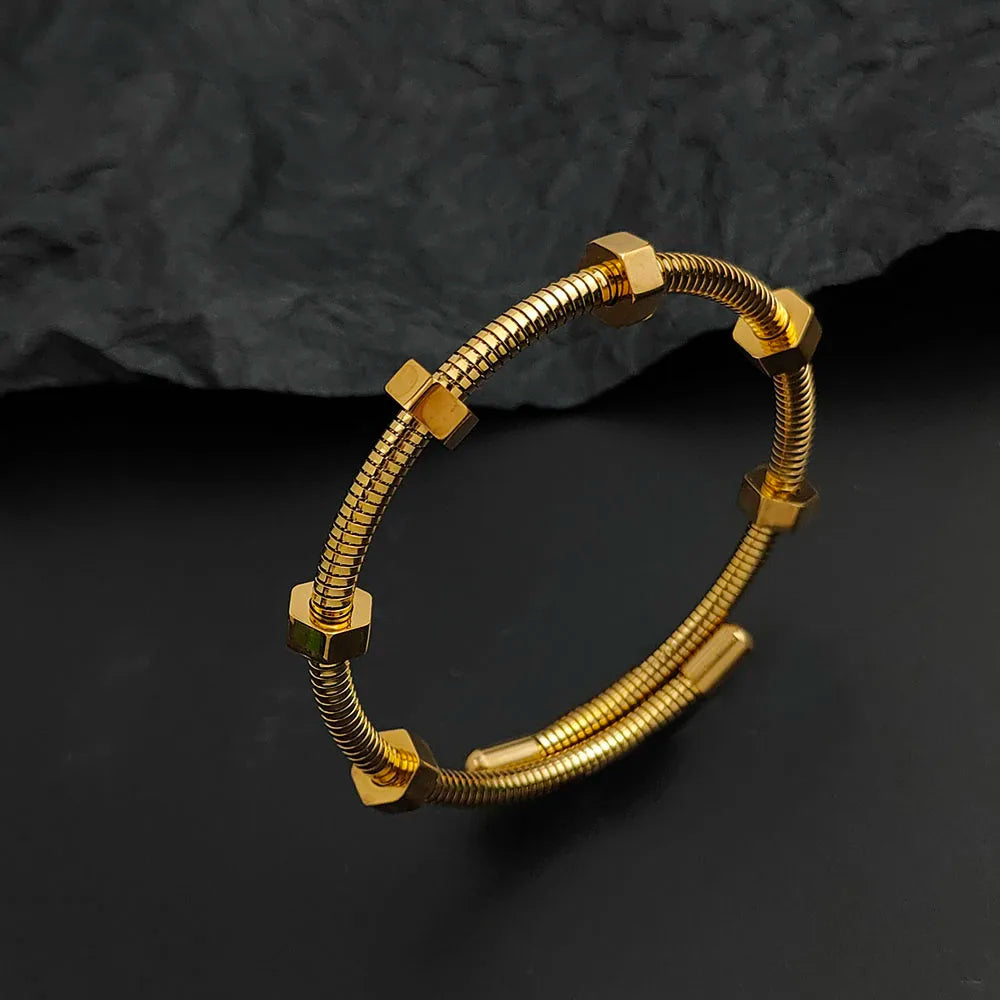 Aileen | Mixed Metal Cable Bangle