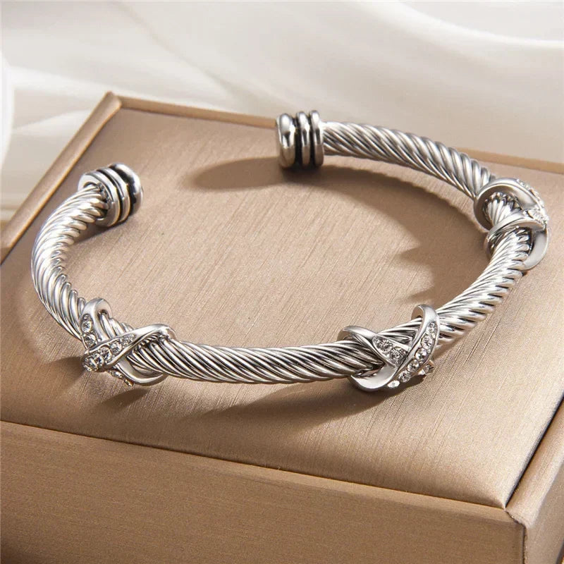 Lottie | Twisted Cable Cuff Bracelet