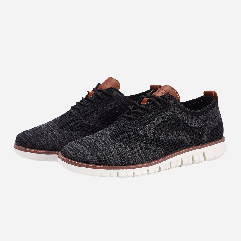 Oscar | Black Knit Trainers