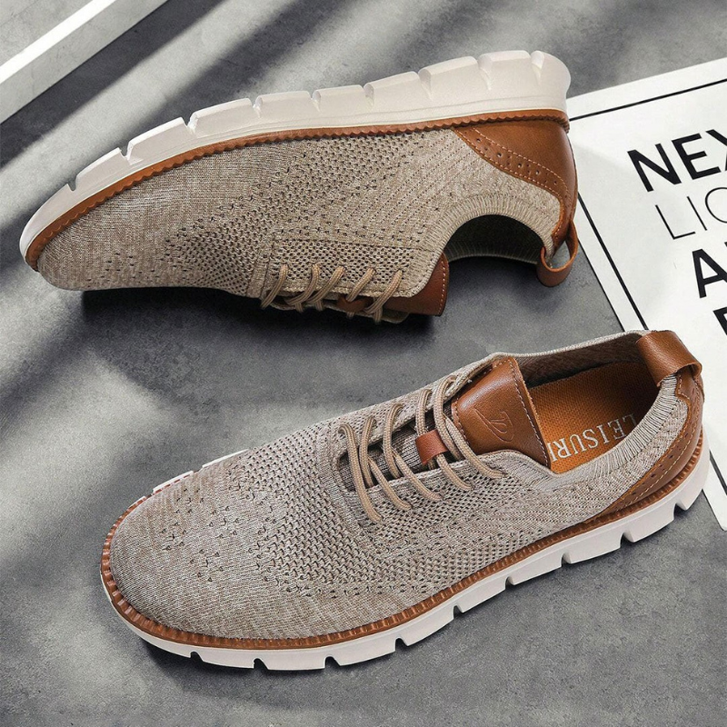 Henry | Beige Knit Casual Shoes