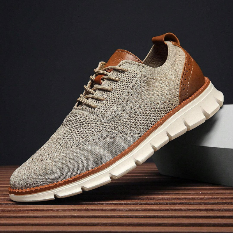 Henry | Beige Knit Casual Shoes