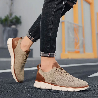 Henry | Beige Knit Casual Shoes
