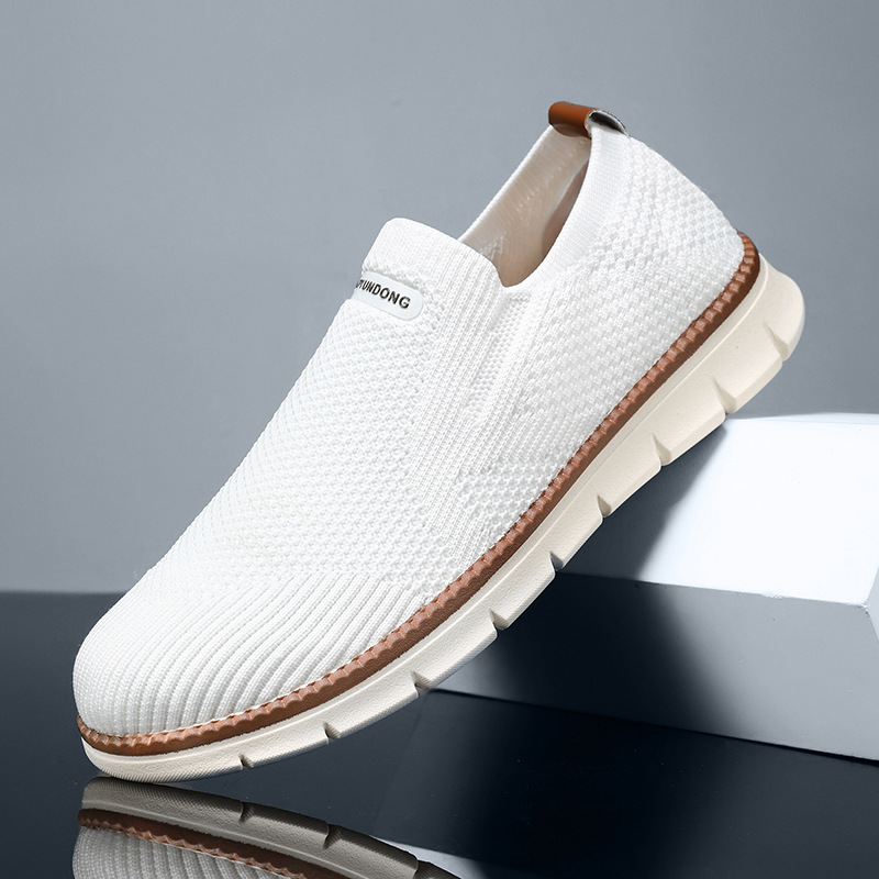 Oliver | Black Knit Slip-On Trainers