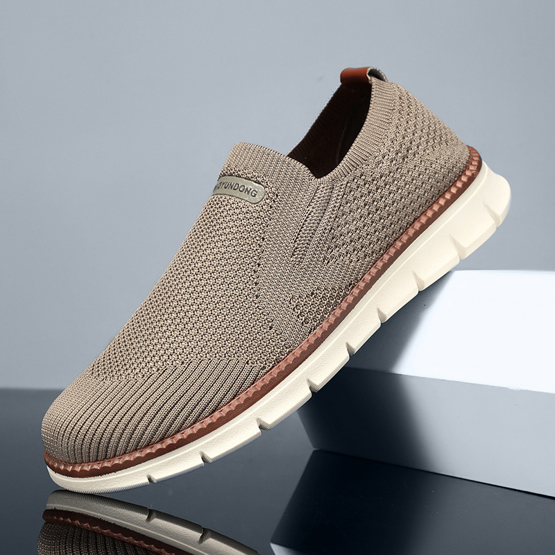 Oliver | Black Knit Slip-On Trainers
