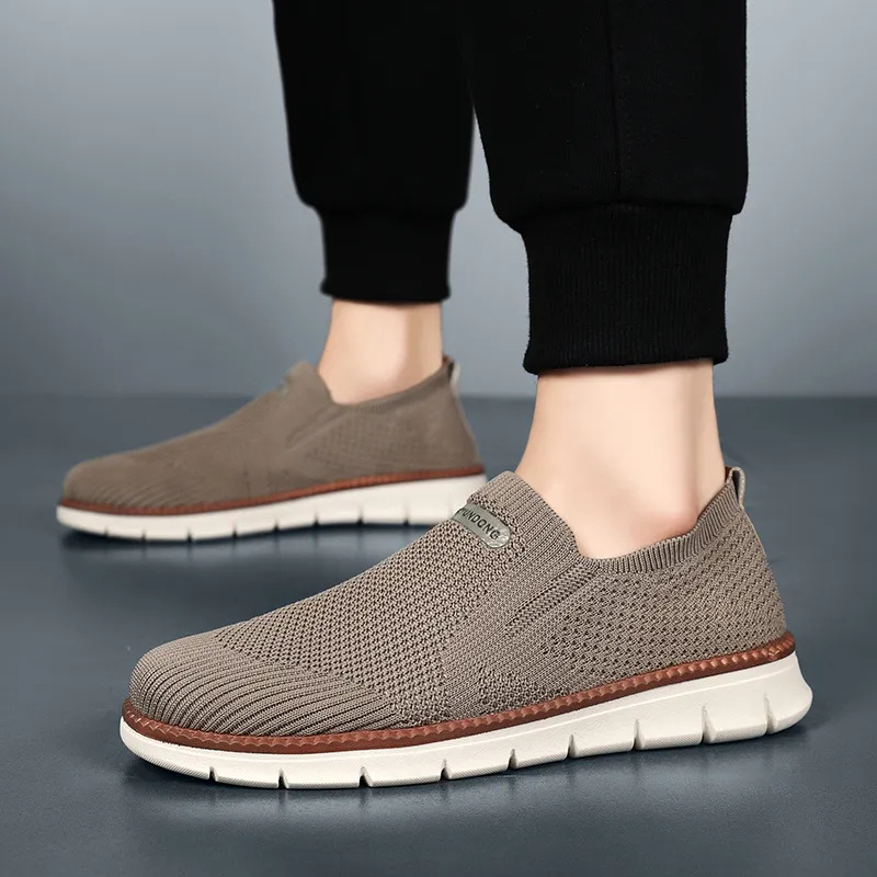 Oliver | Black Knit Slip-On Trainers