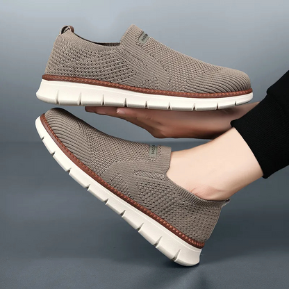 Oliver | Black Knit Slip-On Trainers
