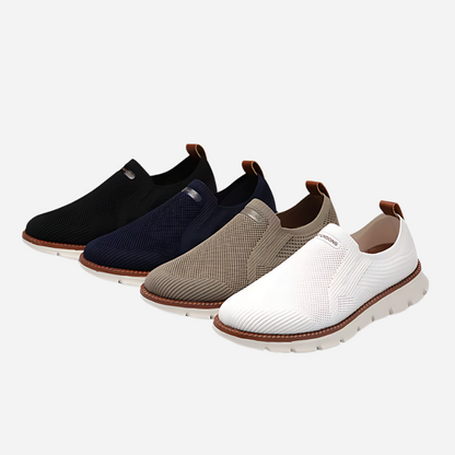Oliver | Black Knit Slip-On Trainers