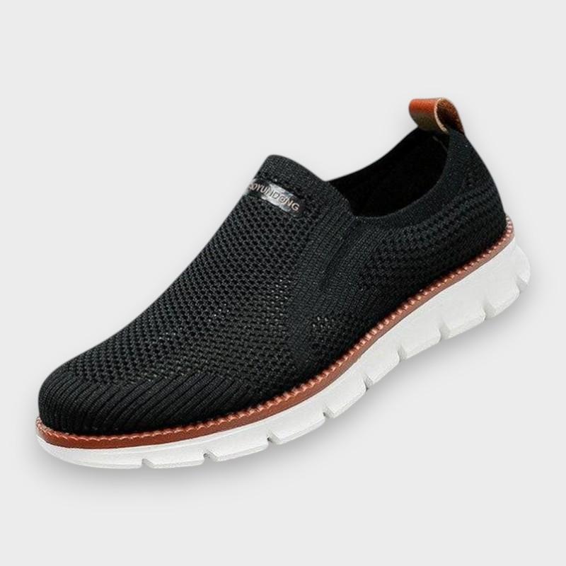 Oliver | Black Knit Slip-On Trainers