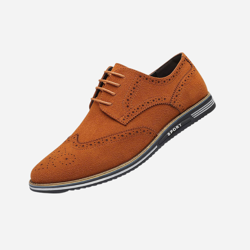 Edward | Black Suede-Look Derby Shoes