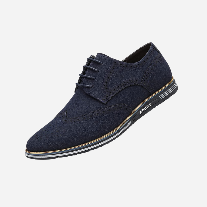 Edward | Black Suede-Look Derby Shoes