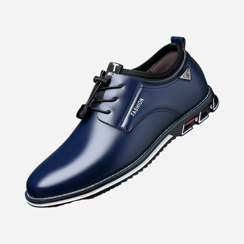 Arthur | Black Patent-Style Derby Shoes