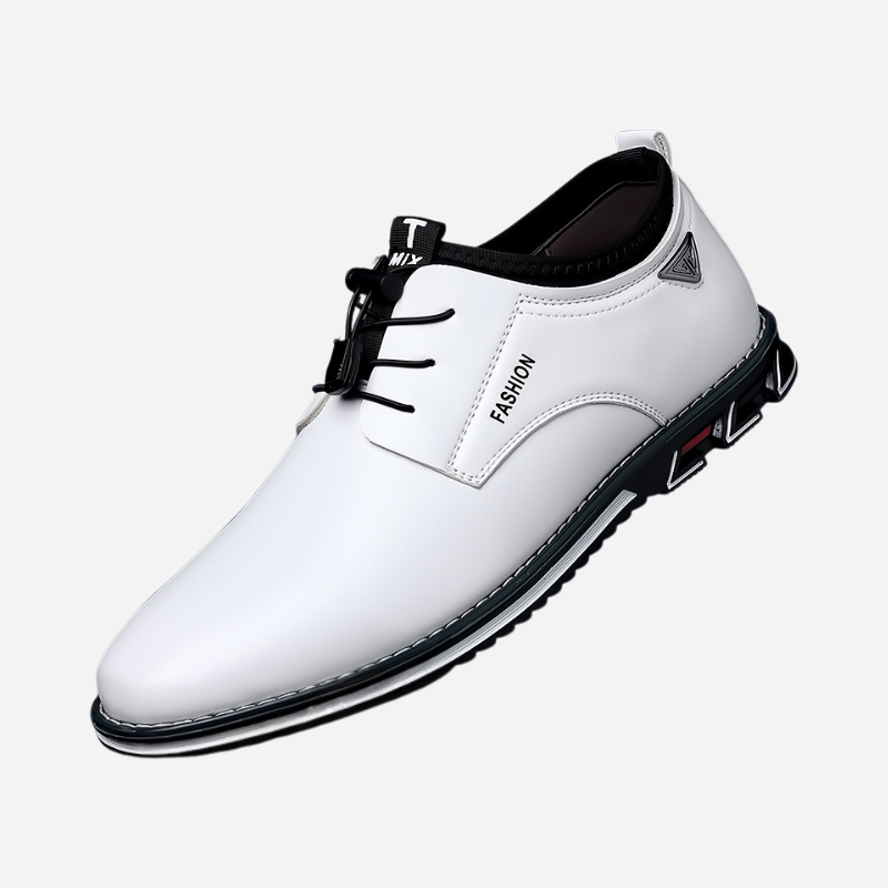 Arthur | Black Patent-Style Derby Shoes