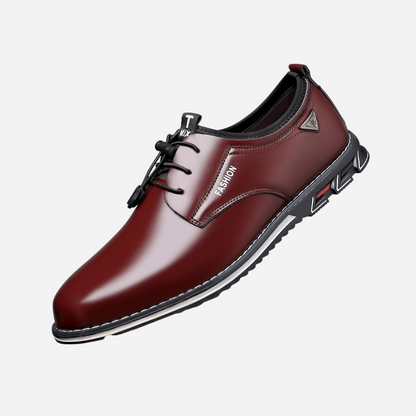 Arthur | Black Patent-Style Derby Shoes