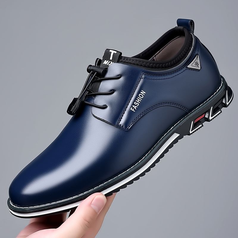 Arthur | Black Patent-Style Derby Shoes