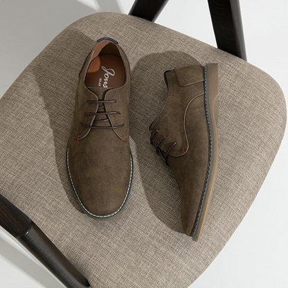 Oliver | Brown Suede-Look Derby Shoes