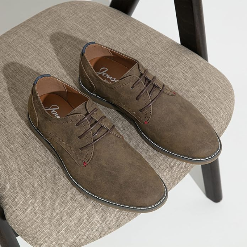 Oliver | Brown Suede-Look Derby Shoes