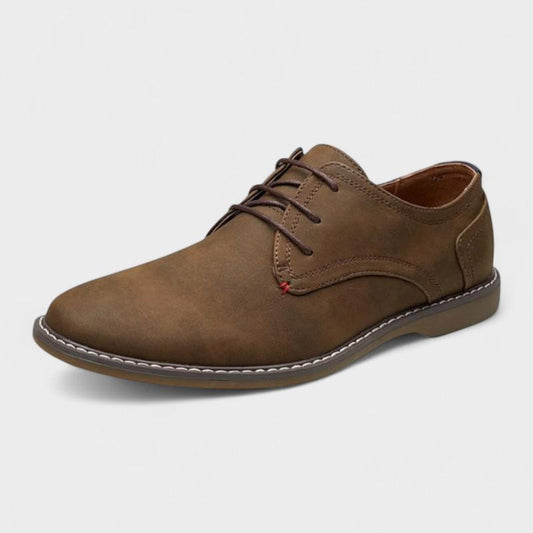 Oliver | Brown Suede-Look Derby Shoes