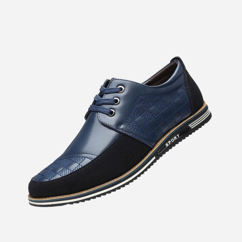 George | Black Textured Lace-Up Shoes