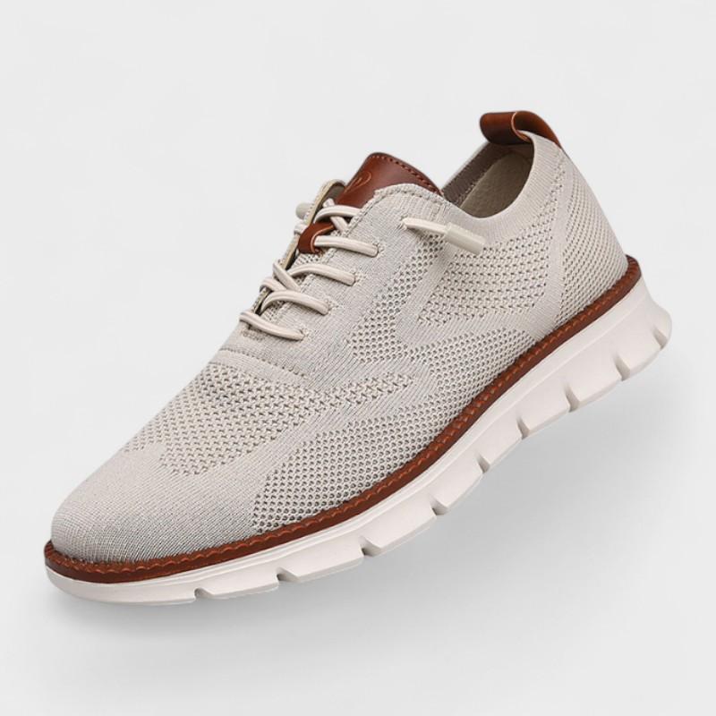 Edward | Cream Knit Trainers