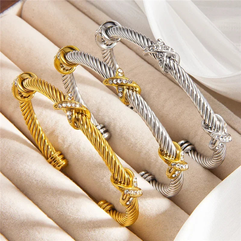 Lottie | Twisted Cable Cuff Bracelet