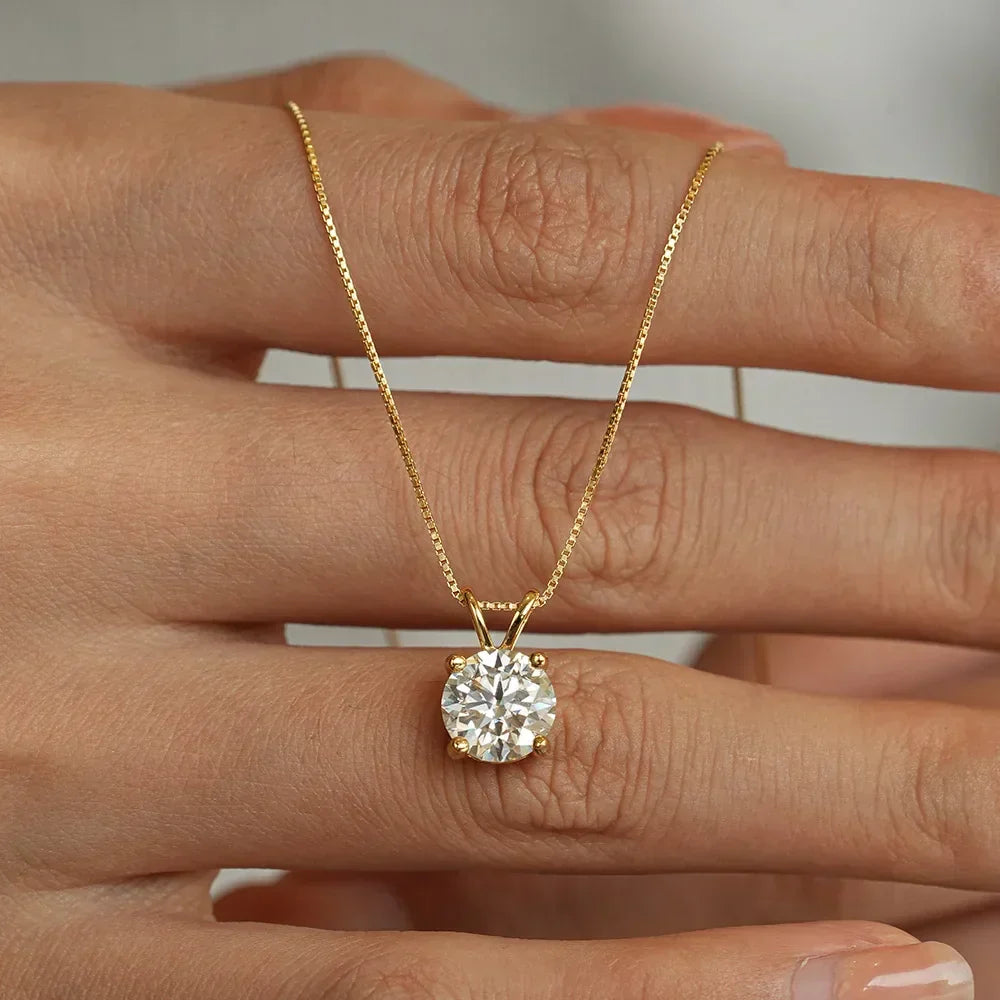 Solitaire | Moissanite Pendant Necklace