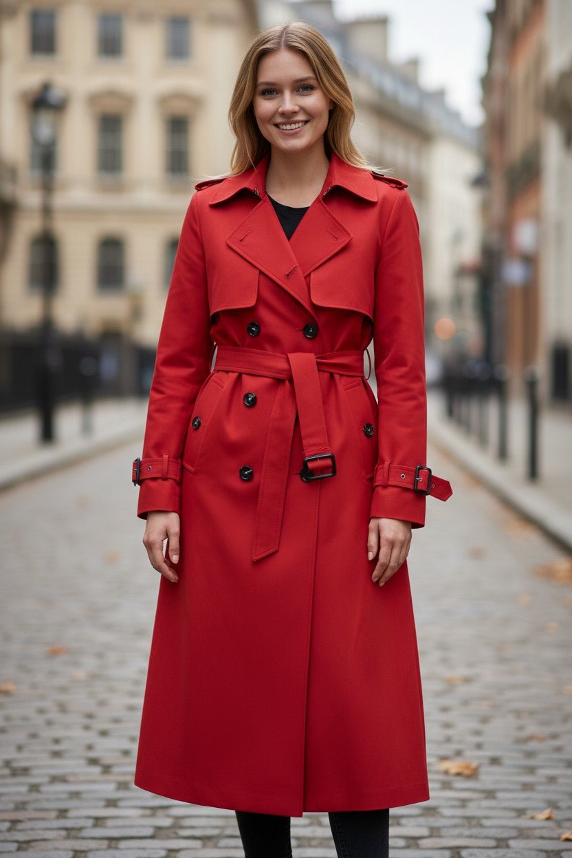 Sarah | Camel Belted Trench Coat