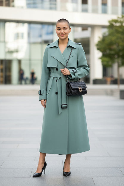 Sarah | Camel Belted Trench Coat