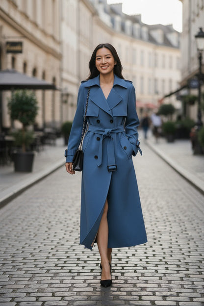 Sarah | Camel Belted Trench Coat