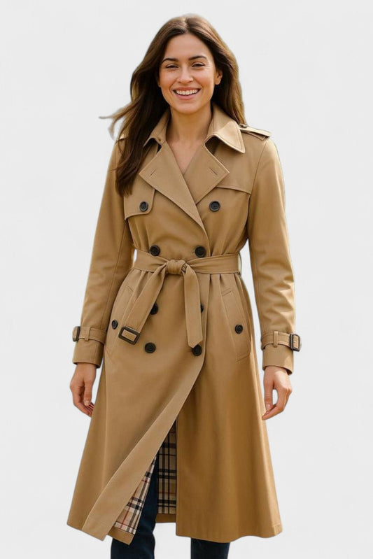 Sarah | Camel Belted Trench Coat