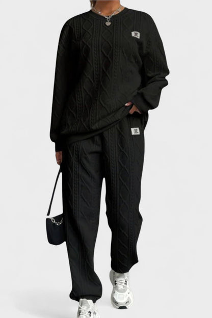 Skye | Cable-Knit Jumper & Trouser Set