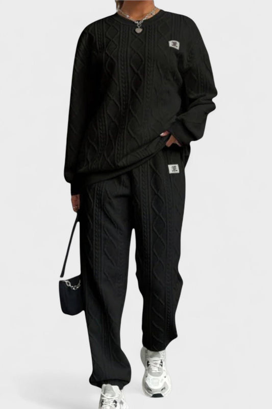 Skye | Cable-Knit Jumper & Trouser Set