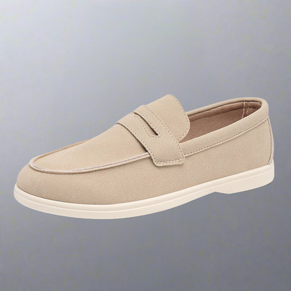 Simon | Sand Suede Loafers