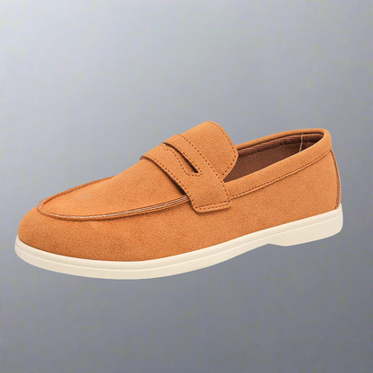 Simon | Sand Suede Loafers
