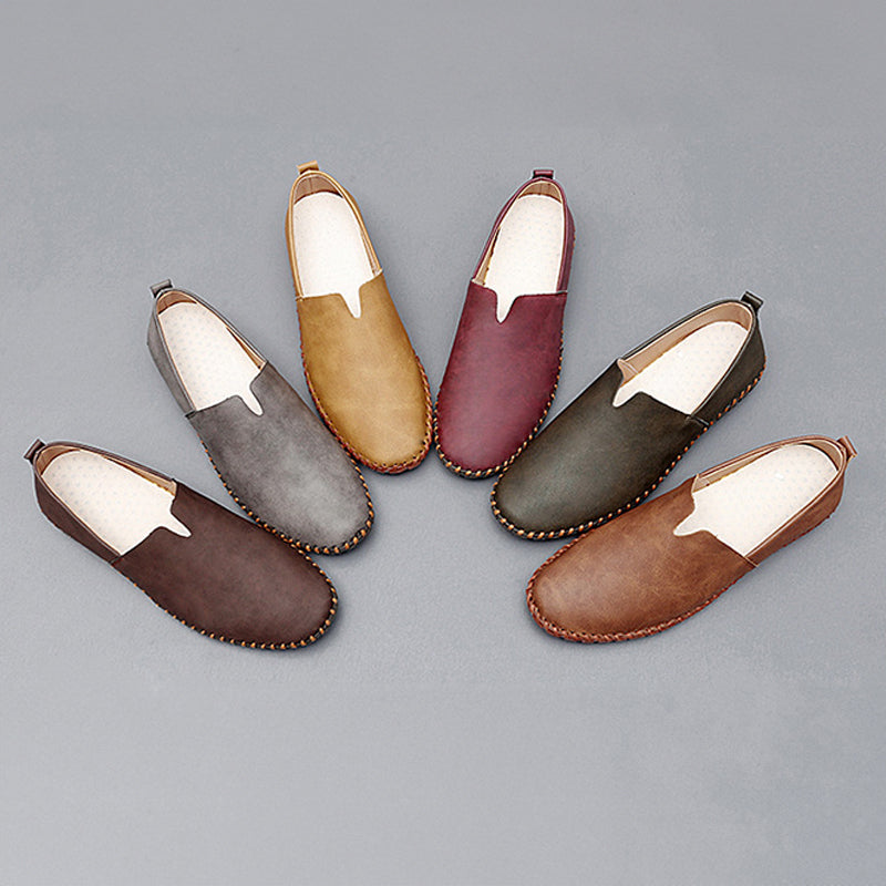 Thomas | Brown Leather Slip-On Loafers