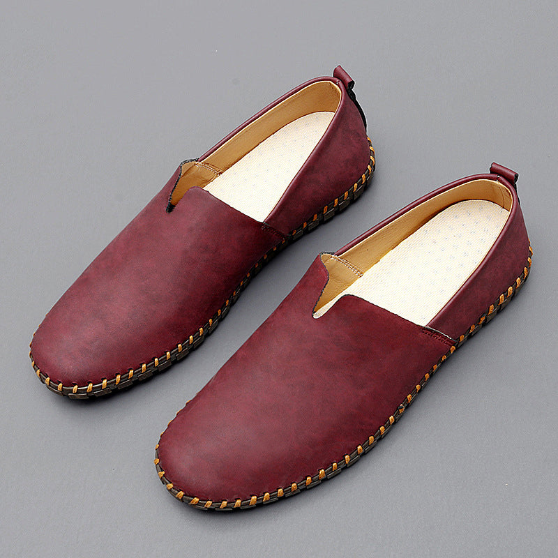 Thomas | Brown Leather Slip-On Loafers