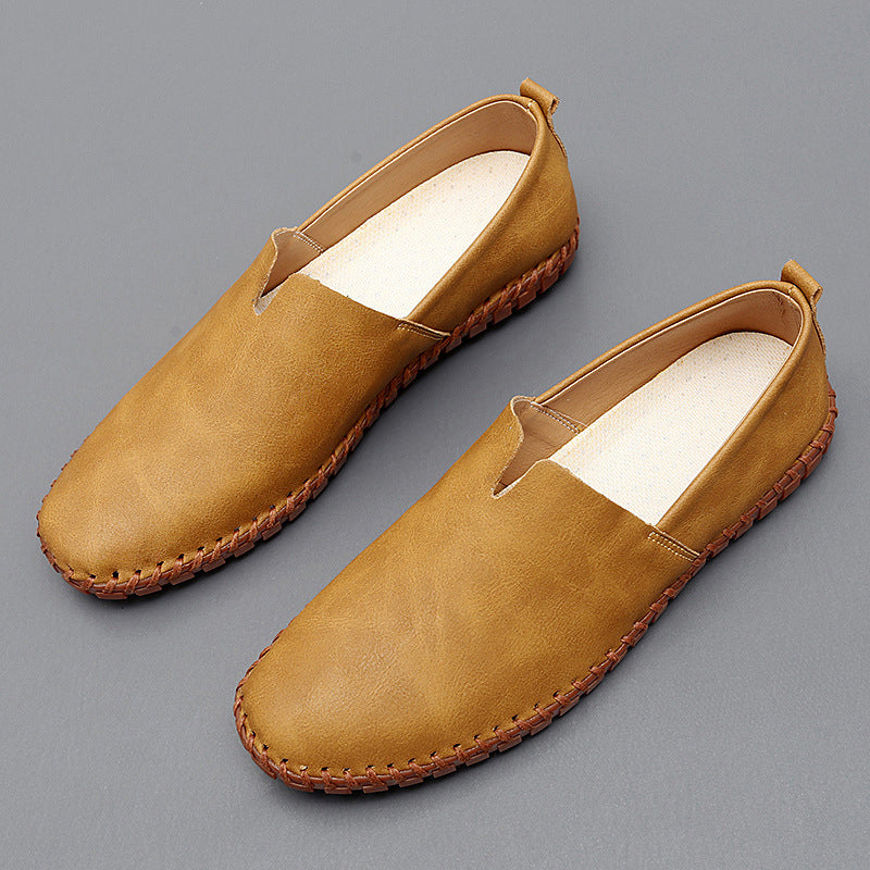 Thomas | Brown Leather Slip-On Loafers