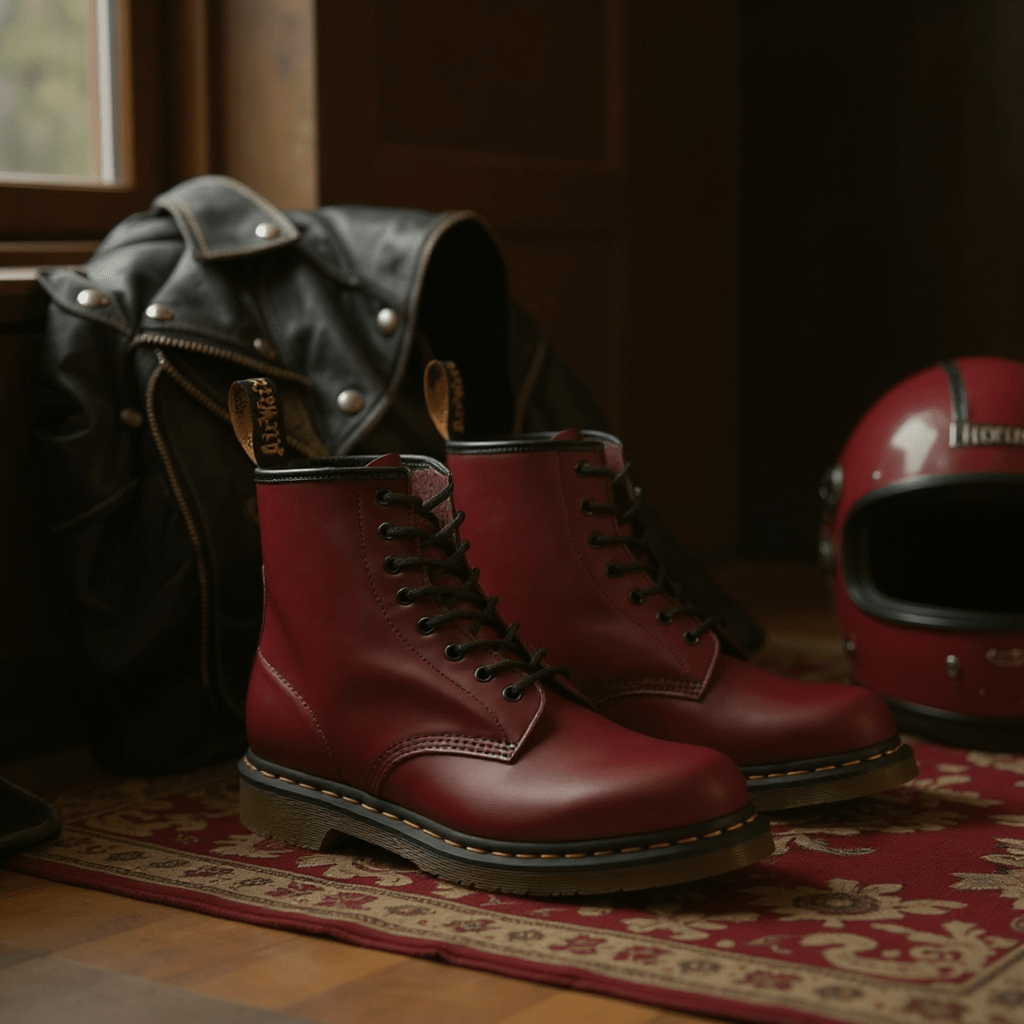 Sara | Black Lace-Up Combat Boots