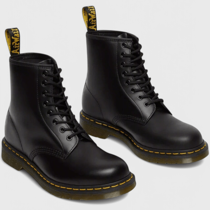 Sara | Black Lace-Up Combat Boots